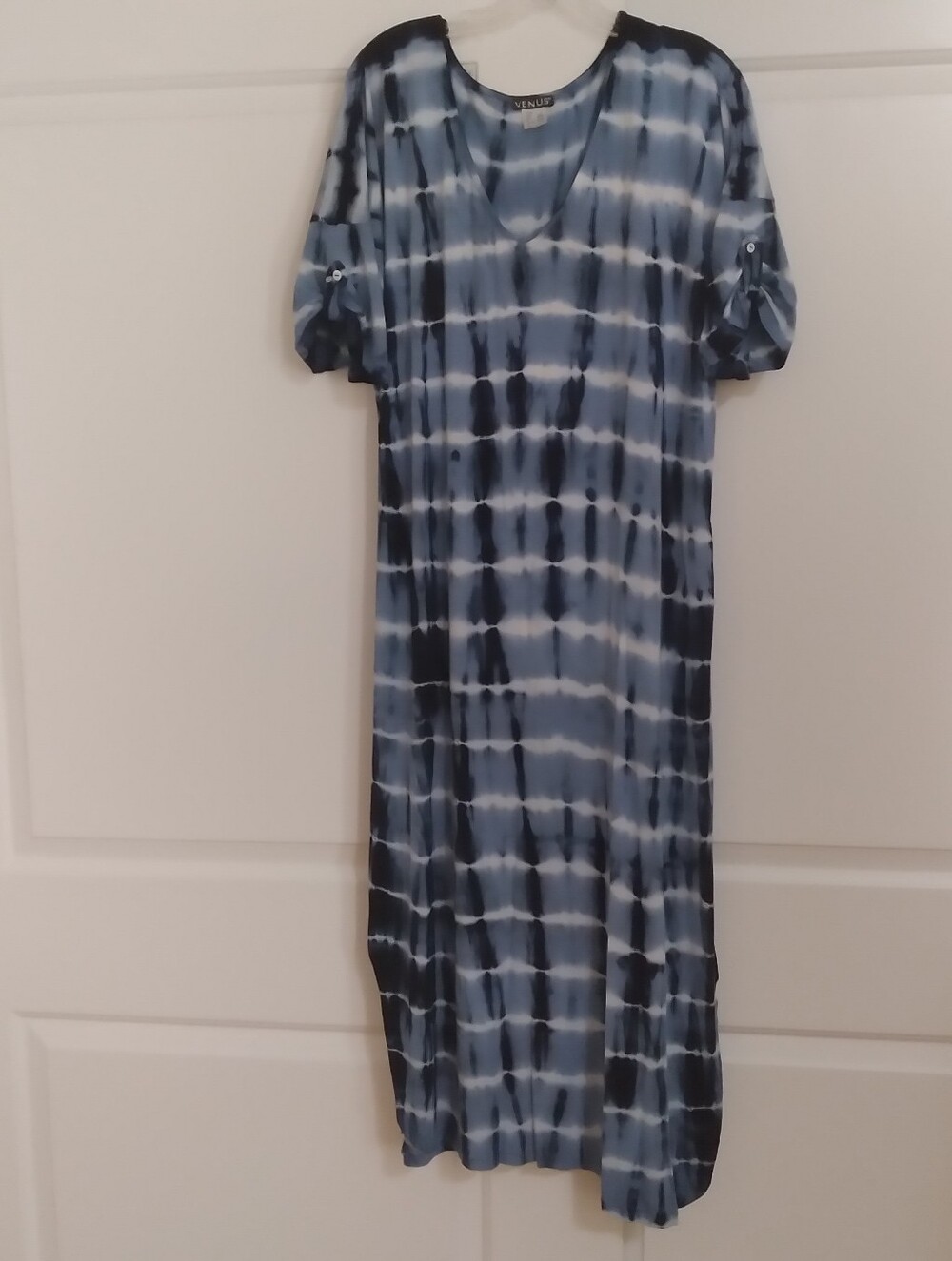 Blue Tie Dye VENUS Maxi Dress Or Beach Cover Up